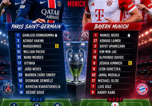psg vs bayern munich lineups