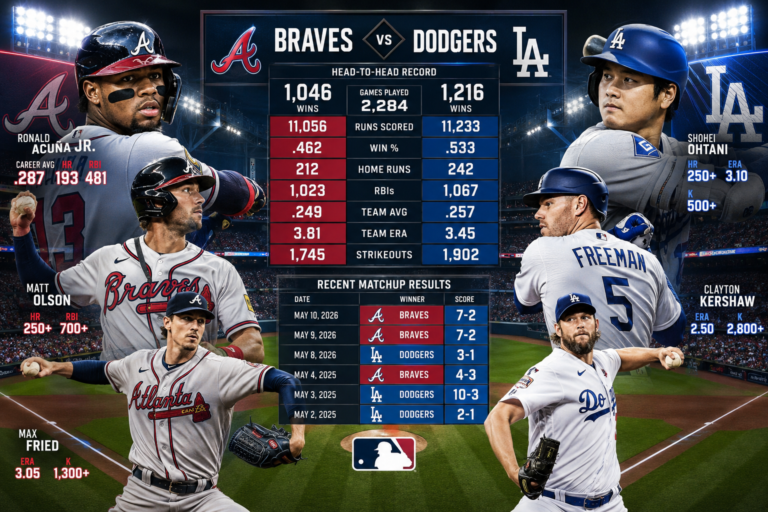 atlanta braves vs dodgers match player stats