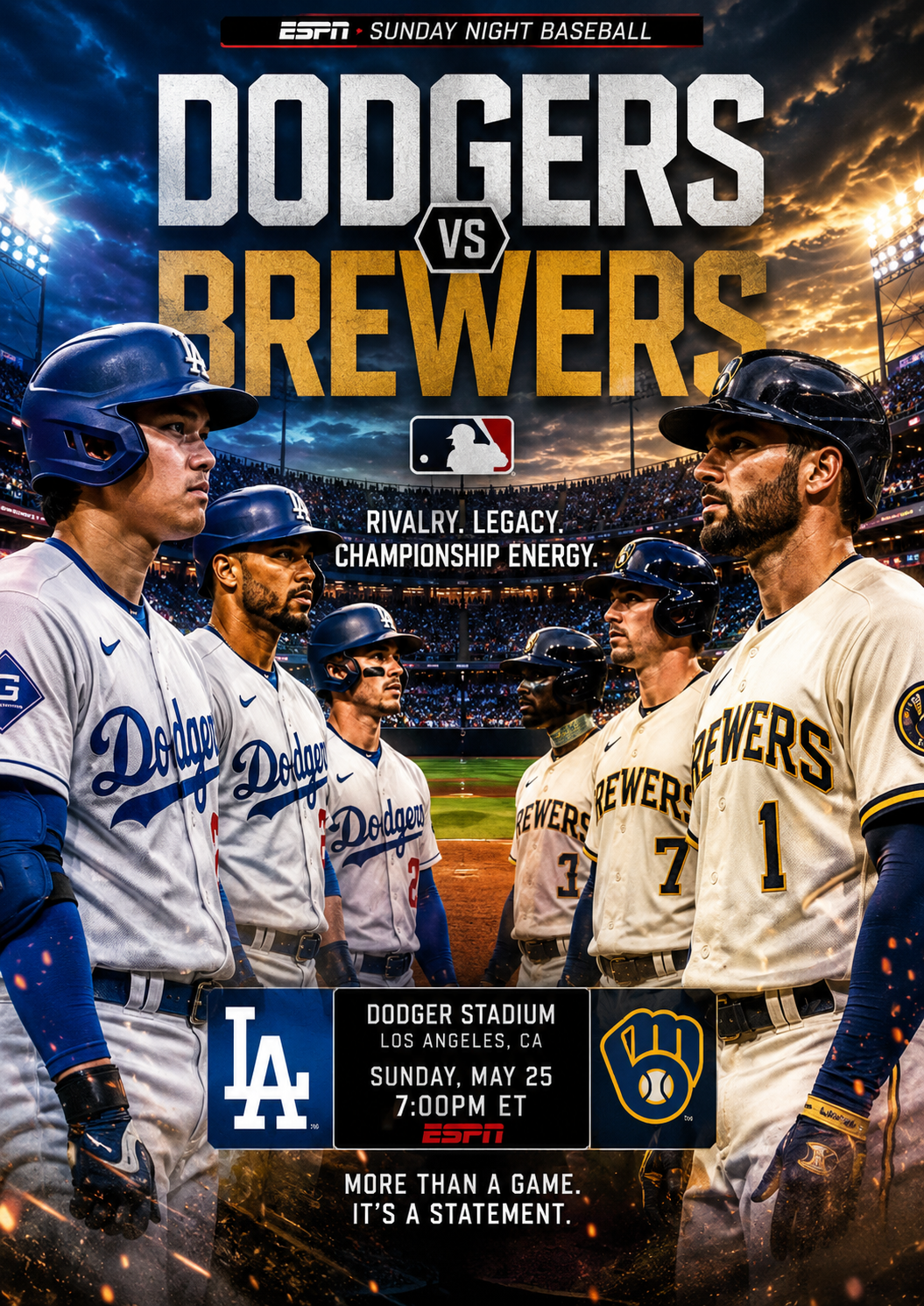 dodgers vs milwaukee brewers match player stats