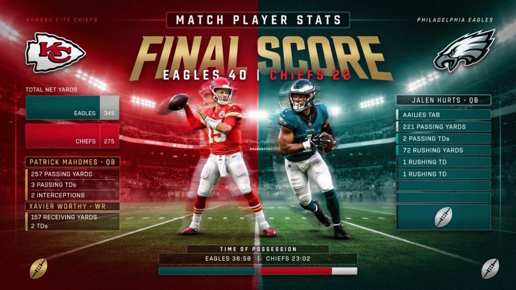 kansas city chiefs vs philadelphia eagles match player stats