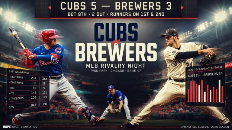 chicago cubs vs milwaukee brewers match player stats