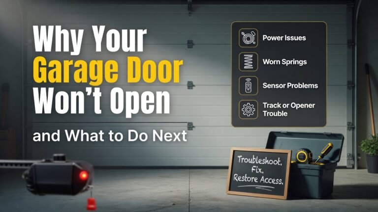Why Your Garage Door Won’t Open and What to Do Next