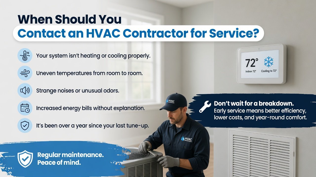 When Should You Contact an HVAC Contractor for Service?